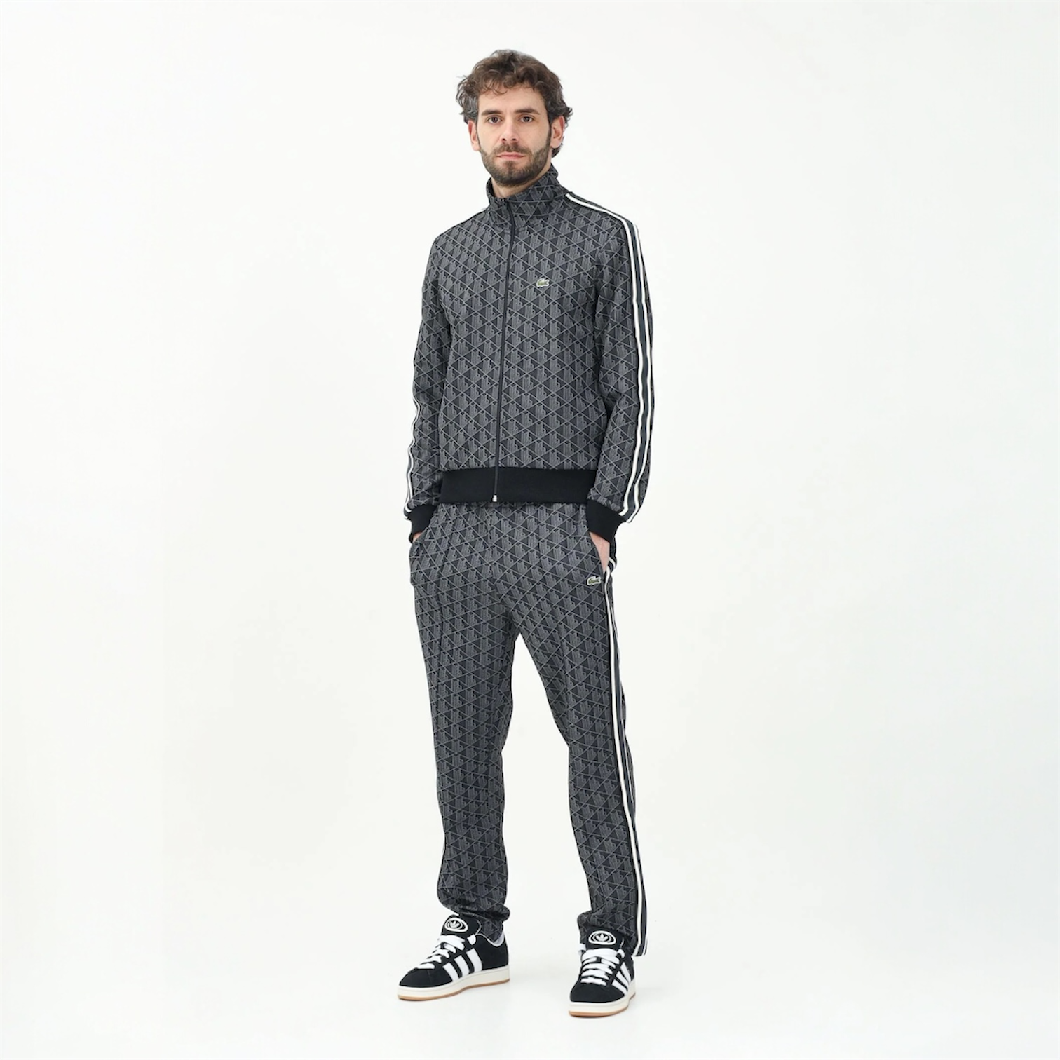 Lacoste Regular Fit Black Trenerka – KOMPLET